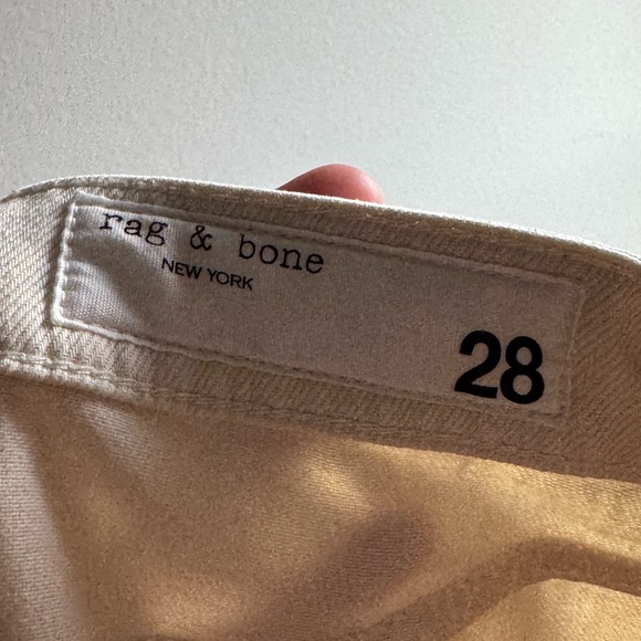 rag & bone Cailyn high-rise cargo jeans Cream women’s size 28 - Picture 6 of 8